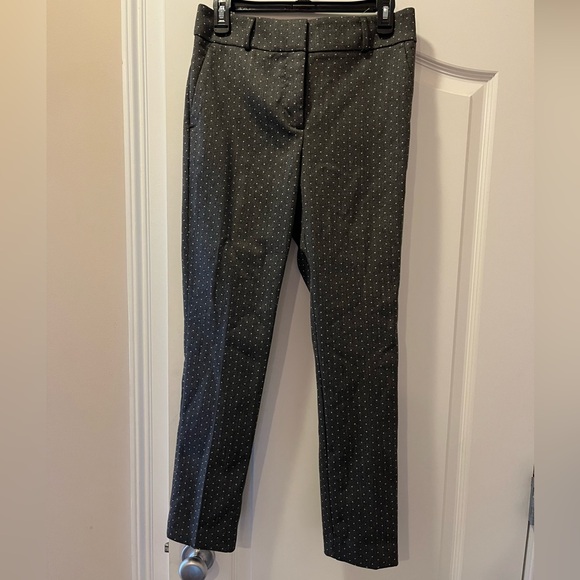 LOFT Charcoal Dotted Fitted Pants - Picture 1 of 3